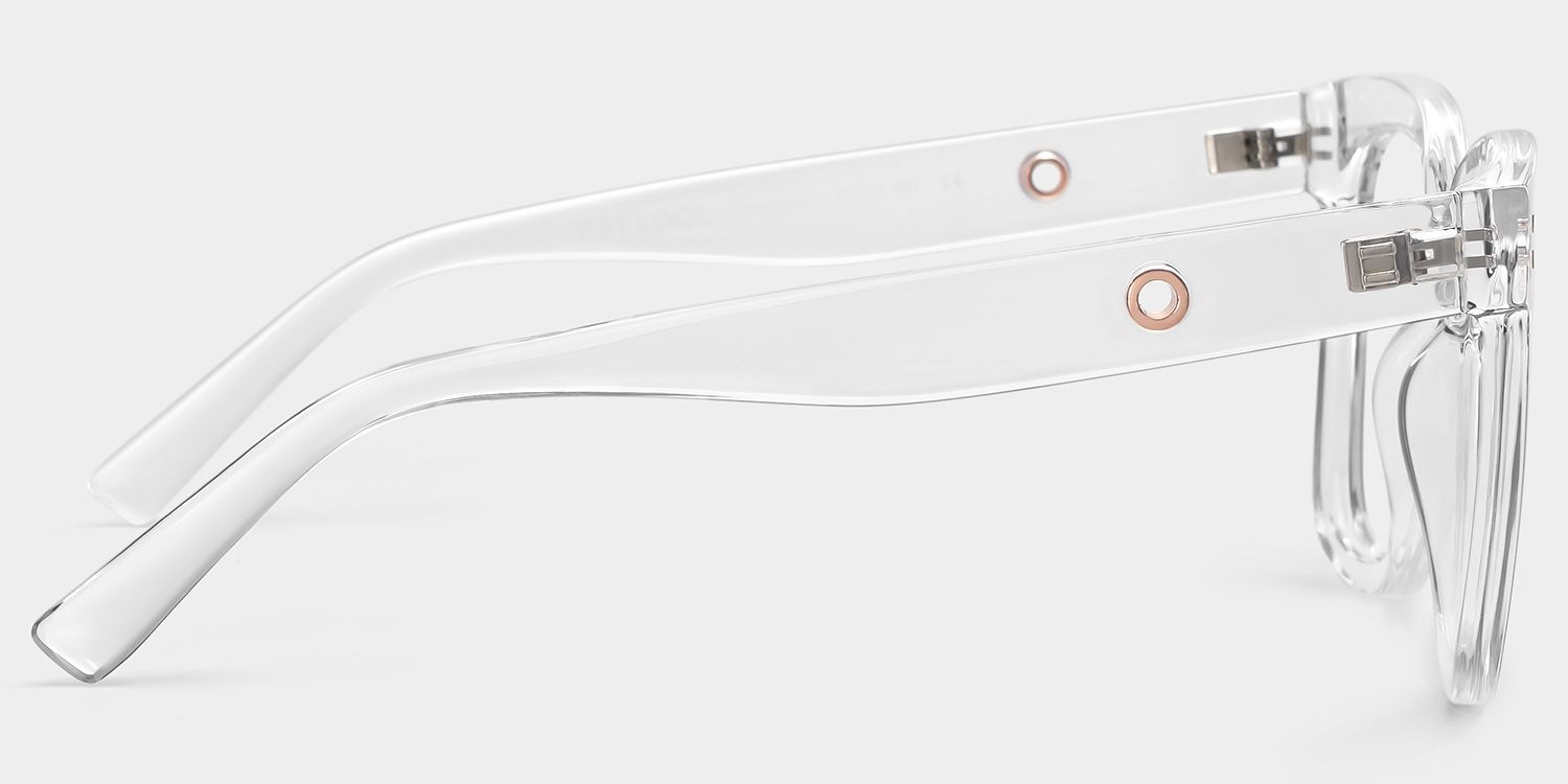Ebony Square Clear-Frame Glasses | ZEELOOL4