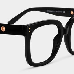 Ebony Black Square Glasses5
