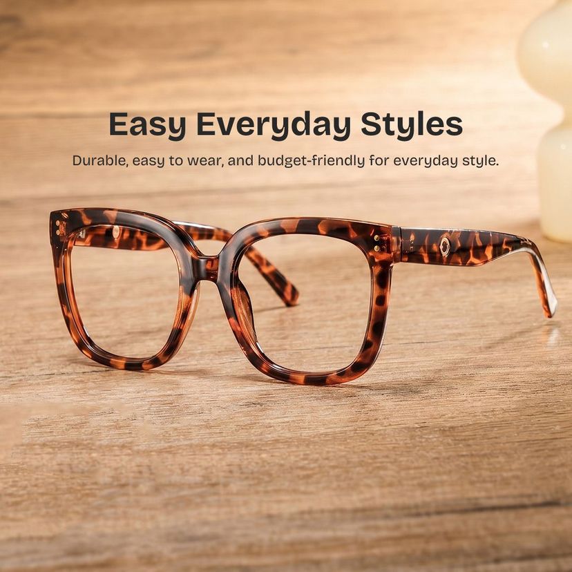 Ebony Tortoise Square Glasses