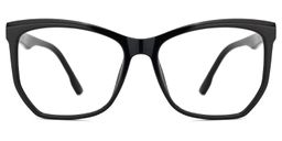 Libby Black Geometric Glasses0