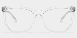 Libby Clear Geometric Glasses0