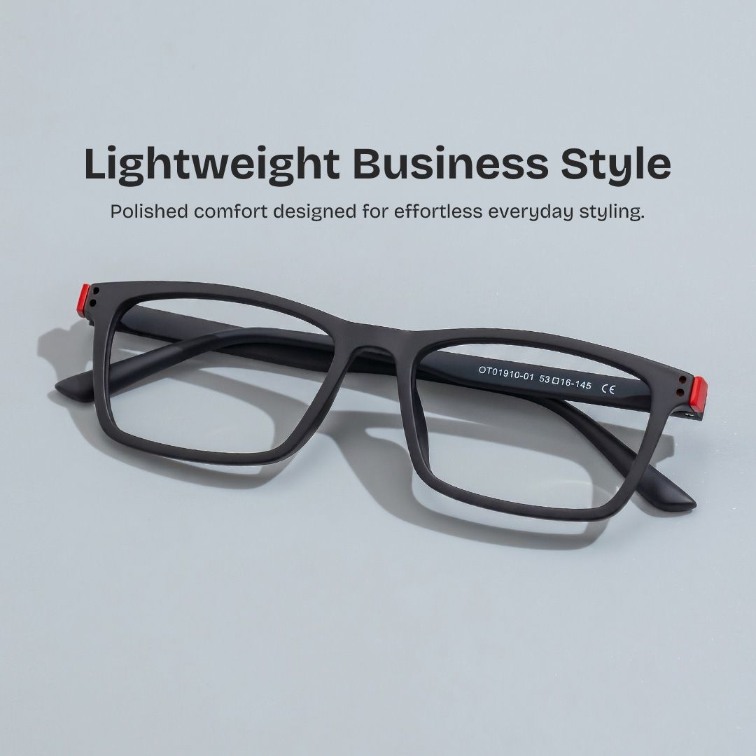 Cheche Rectangle Black Eyeglasses for Women and Men0