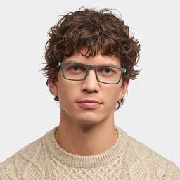 Cheche Dark-Green Rectangle Glasses0
