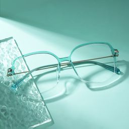 Payton Green Geometric Glasses0