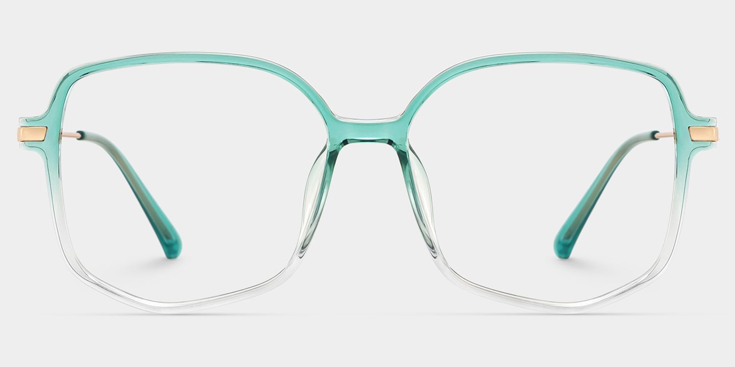 Payton Green Geometric Frame Glasses | Zeelool1
