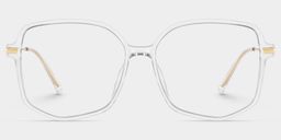 Payton Clear Geometric Glasses0