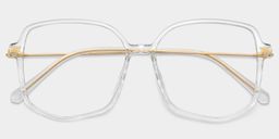 Payton Clear Geometric Glasses1
