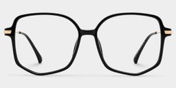 Payton Black Geometric Glasses0