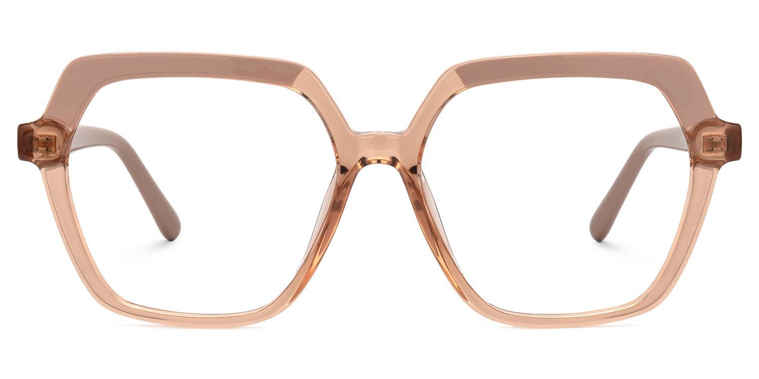 Norah Geometric Beige EyeGlasses and Glasses Frames1