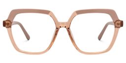 Norah Beige Geometric Glasses1