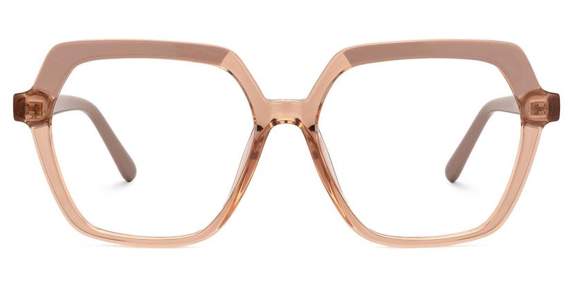 Norah Beige Geometric Glasses