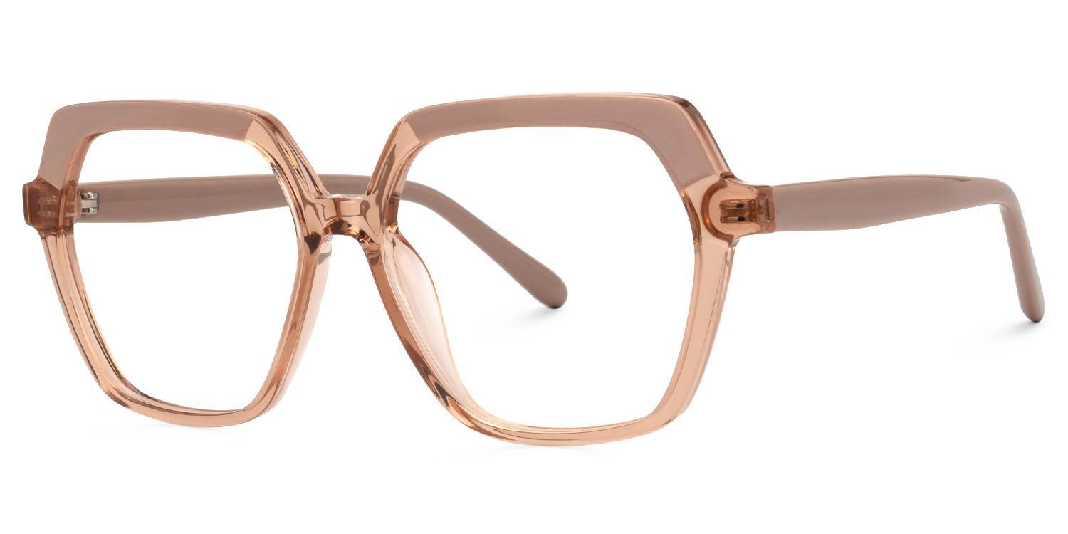 Norah Geometric Beige EyeGlasses and Glasses Frames2