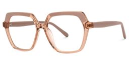 Norah Beige Geometric Glasses2