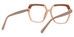 Norah Beige Geometric Glasses4
