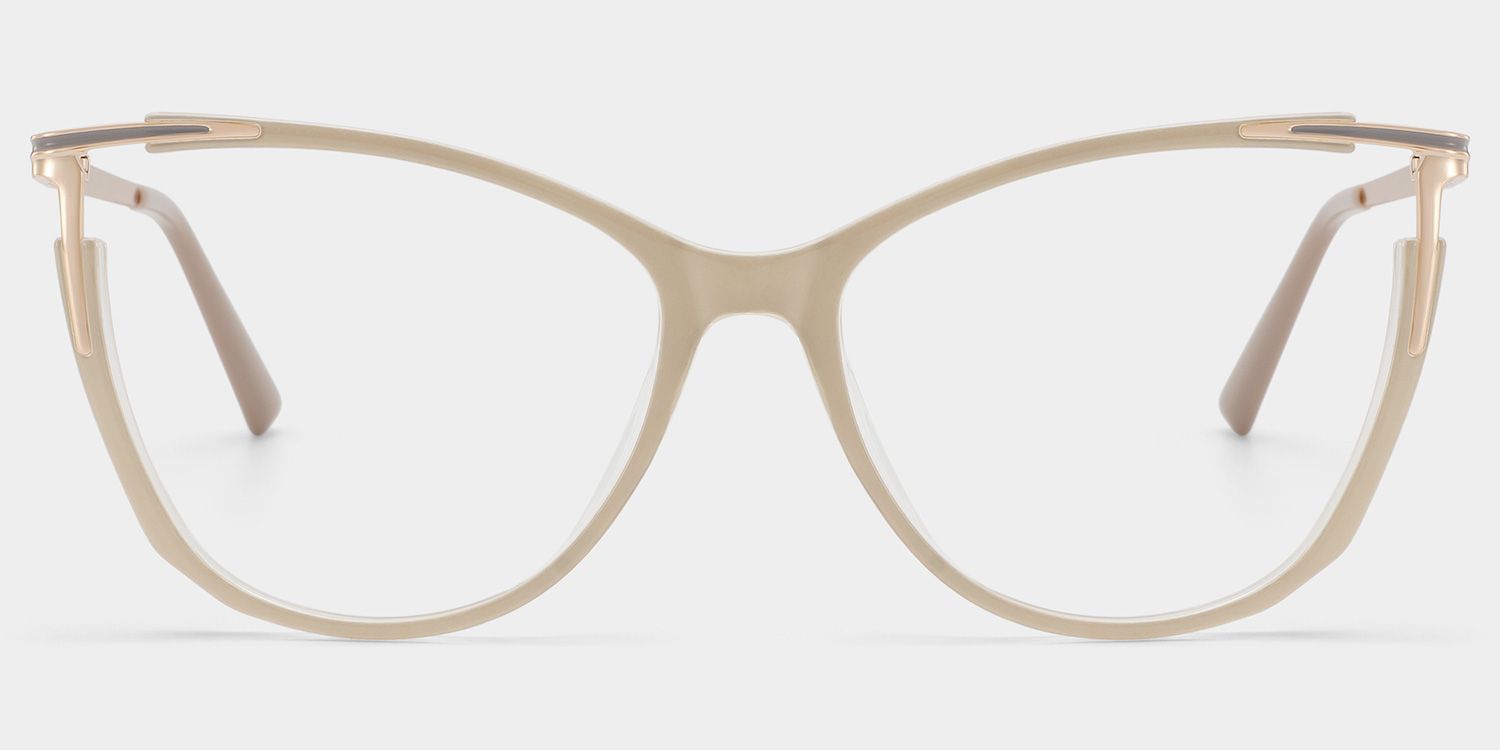 Yomary Cateye Khaki EyeGlasses | Zeelool Optical1