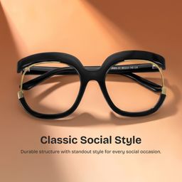 Darice Black Round Glasses0