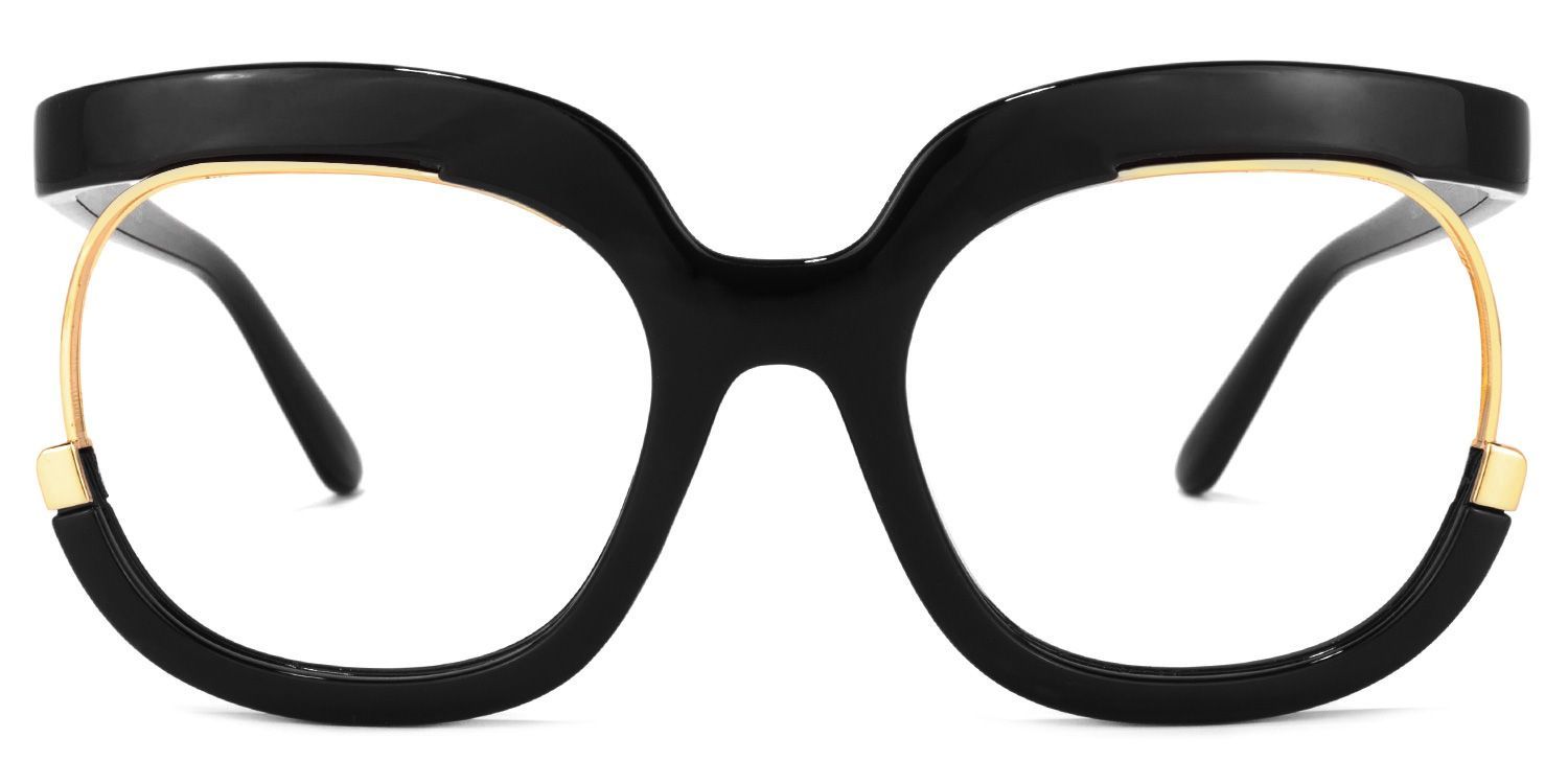 Darice Thick Round Black Frame Glasses | Zeelool1