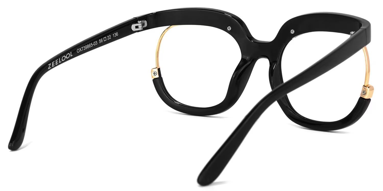 Darice Thick Round Black Frame Glasses | Zeelool4