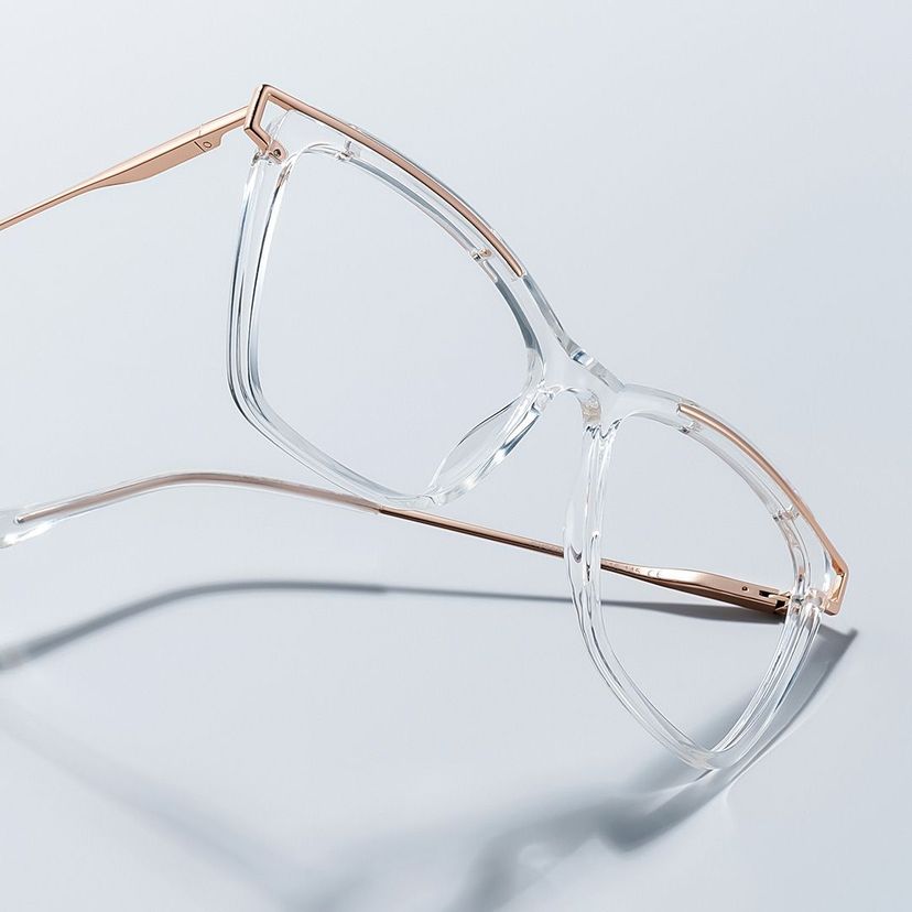 Krystle Clear Square Glasses