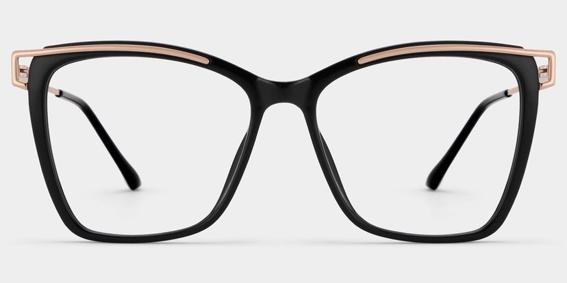 Krystle Black Square Glasses