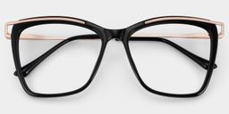 Krystle Black Square Glasses3