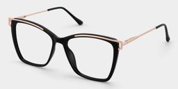 Krystle Black Square Glasses4