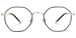 Reyes Black Geometric Glasses0