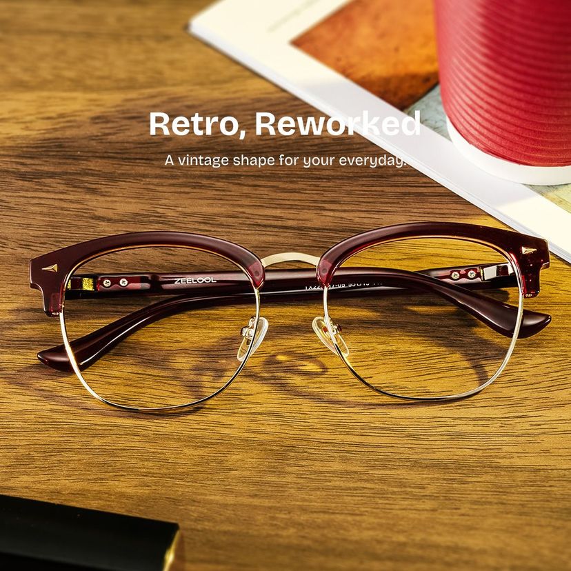 Lasha Red Browline Glasses