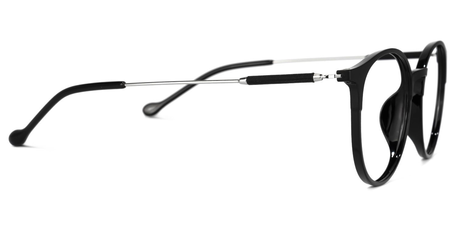 Gamble Round Black Frame Glasses | ZEELOOL2
