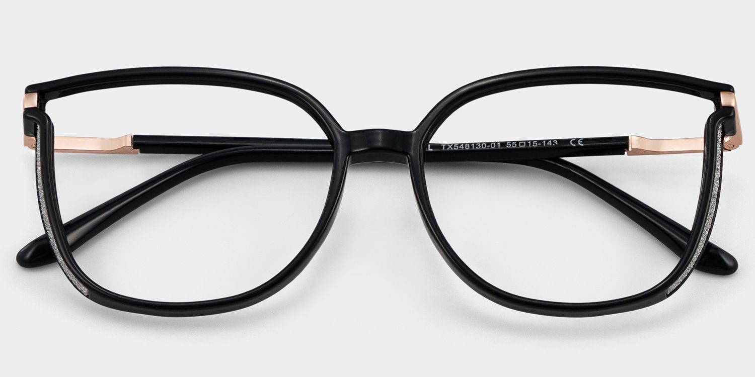 Rodz Square Black Frame Glasses for Women | ZEELOOL3