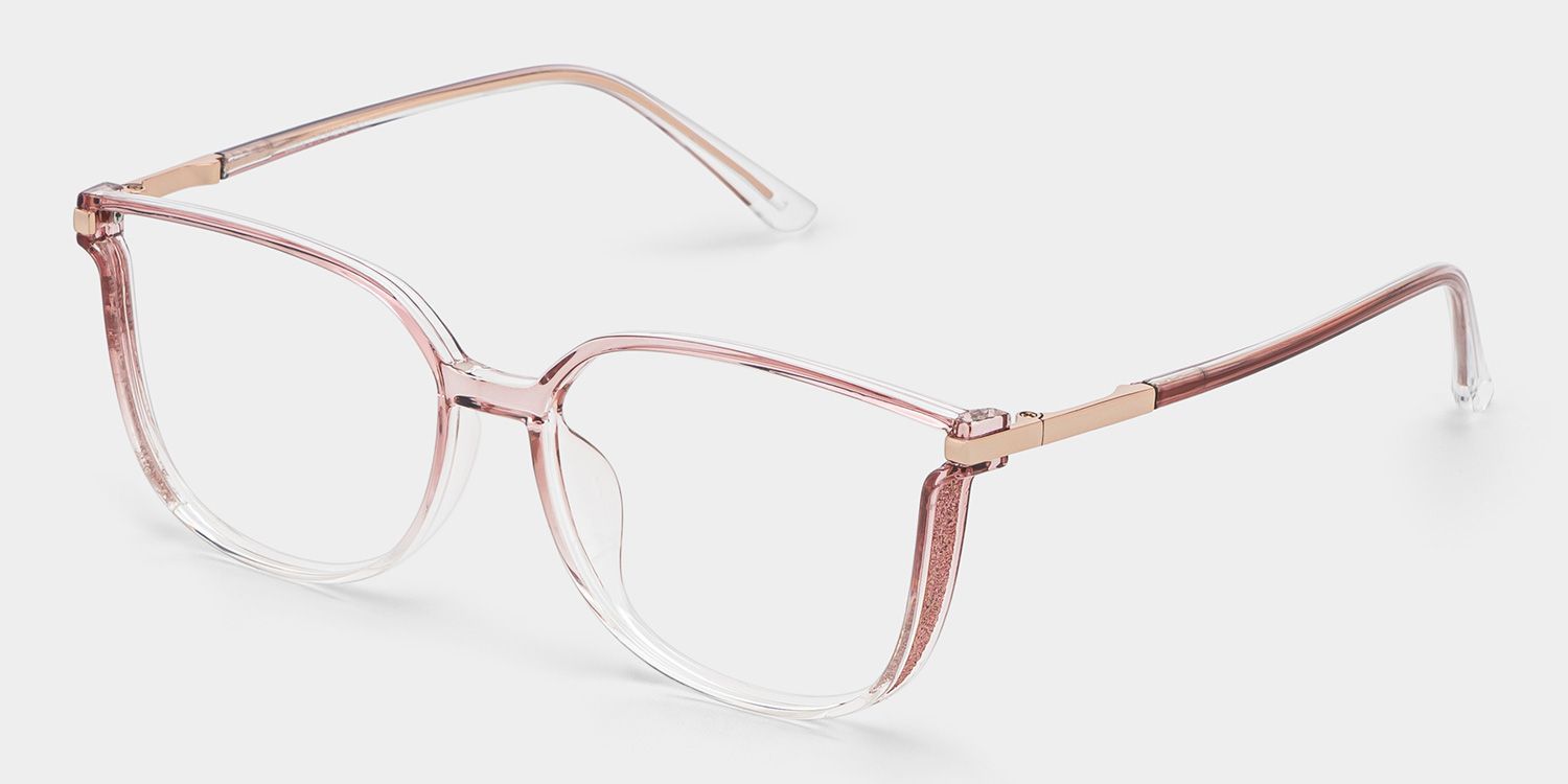 Rodz Square Pink Frame Glasses  for Women | ZEELOOL2
