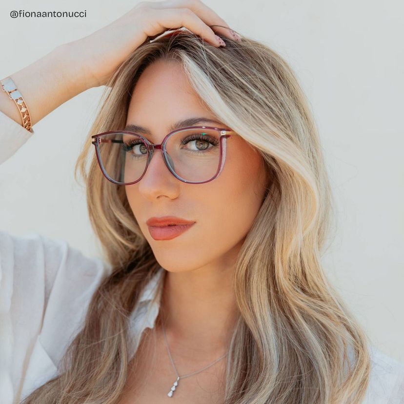 Rodz Purple Square Glasses