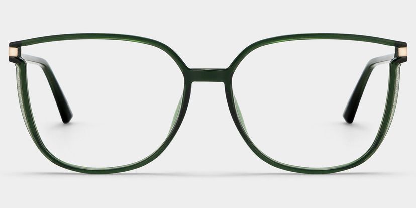 Rodz Dark-Green Square Glasses
