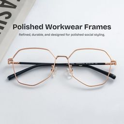 Bivins Gold Geometric Glasses0
