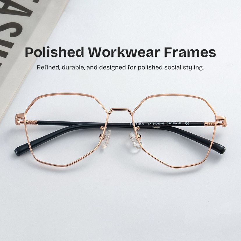 Bivins Gold Geometric Glasses