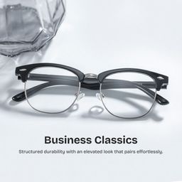 Hacker Black Browline Glasses0