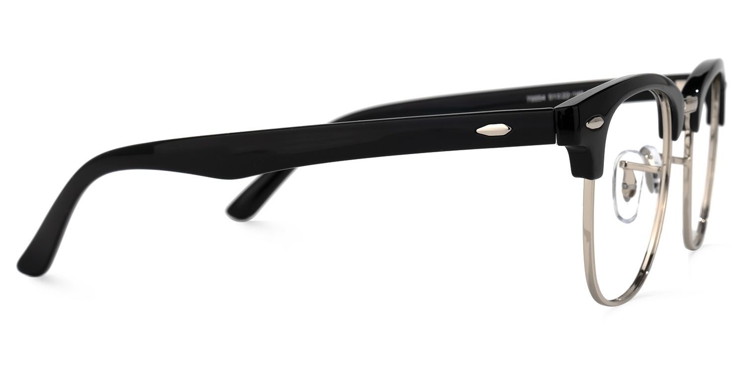 Hacker Browline Black Glasses | Zeelool Glasses3