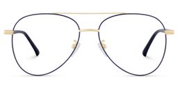 Paige Blue-Gold Aviator Glasses2