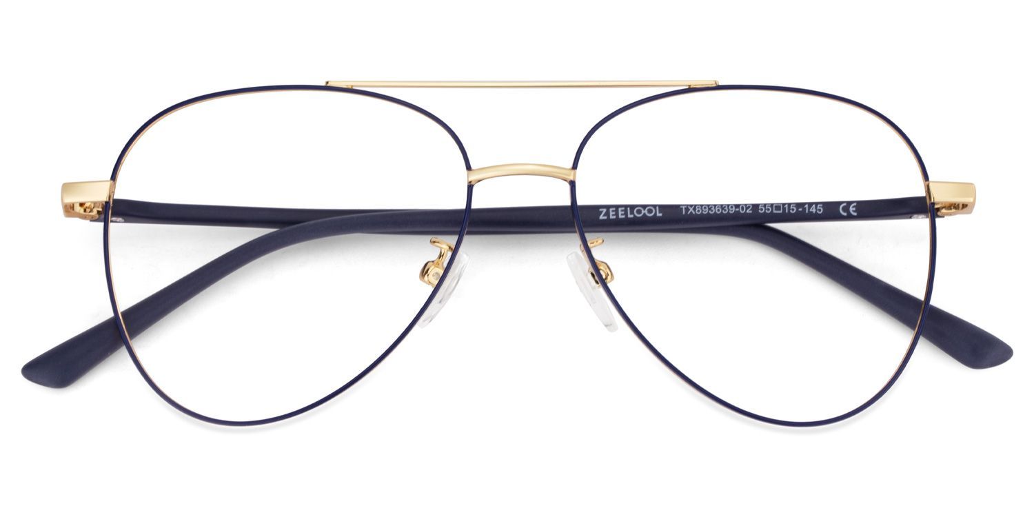 Paige Aviator Black-Gold Glasses | Zeelool Glasses3