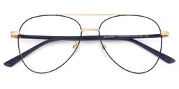 Paige Blue-Gold Aviator Glasses3