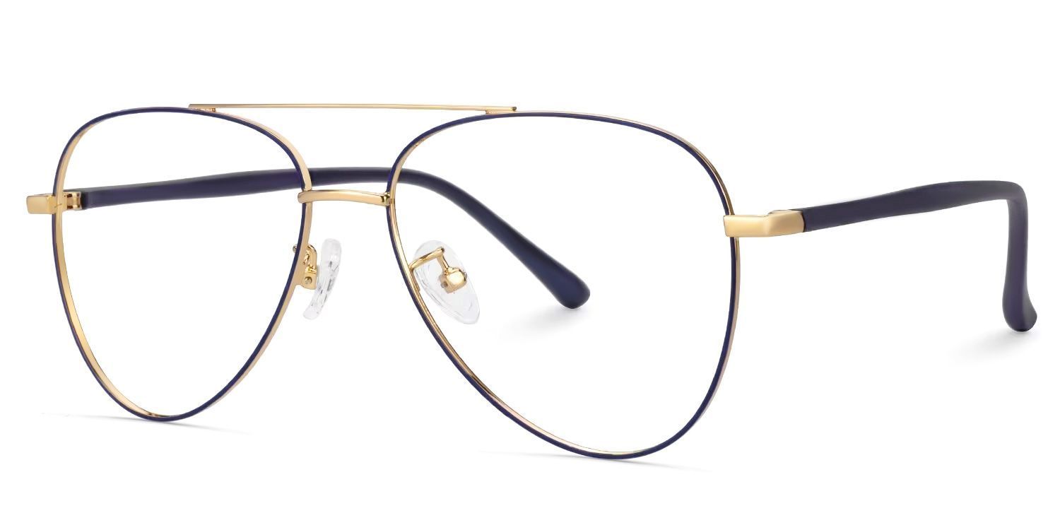 Paige Aviator Black-Gold Glasses | Zeelool Glasses4
