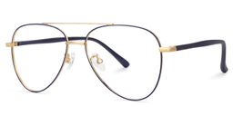 Paige Blue-Gold Aviator Glasses4