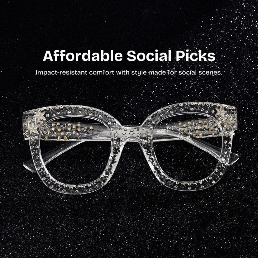 Kahle Clear Cat eye Glasses