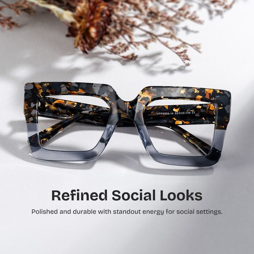 Brandon Gray Square Glasses
