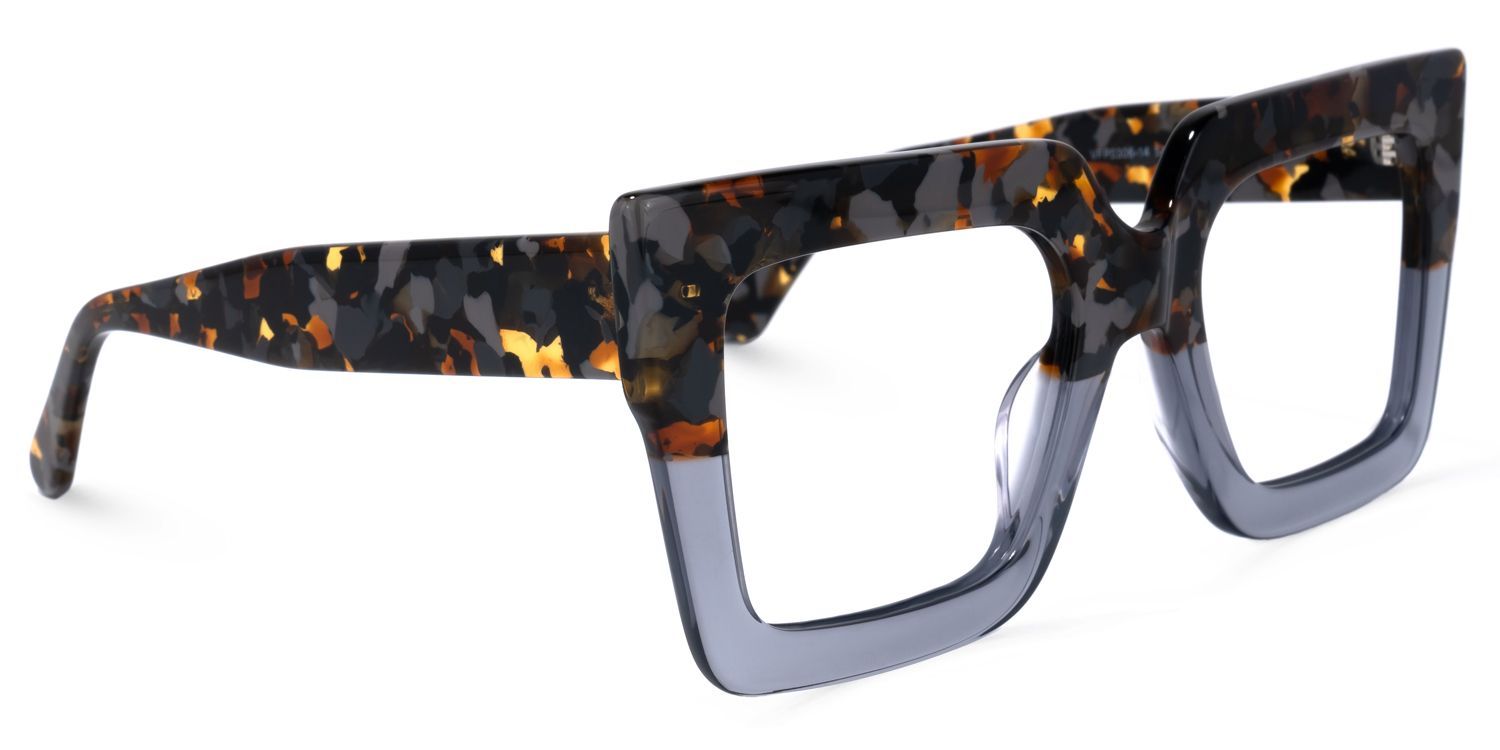 Brandon Square Gray Glasses with Two-Tone Frames | ZEELOOL3