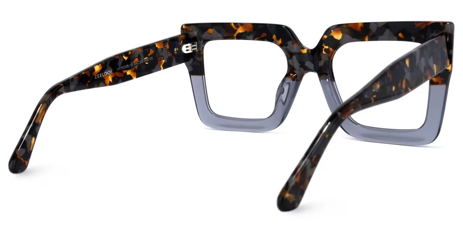 Brandon Square Gray Glasses with Two-Tone Frames | ZEELOOL5