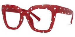 Malcolm Red-Dot Square Glasses1