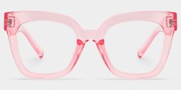 Malcolm Pink Square Glasses0