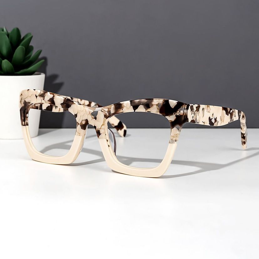 Benitez Two-Tone Rectangle Glasses