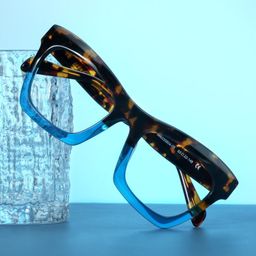 Benitez Blue Rectangle Glasses1